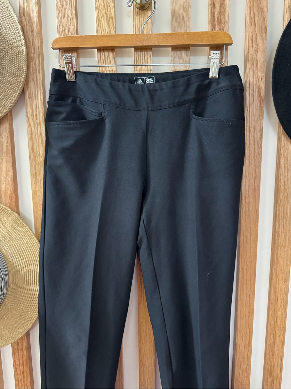 adidas Women's Black Pull-On outdoor golf athletic leisure pants